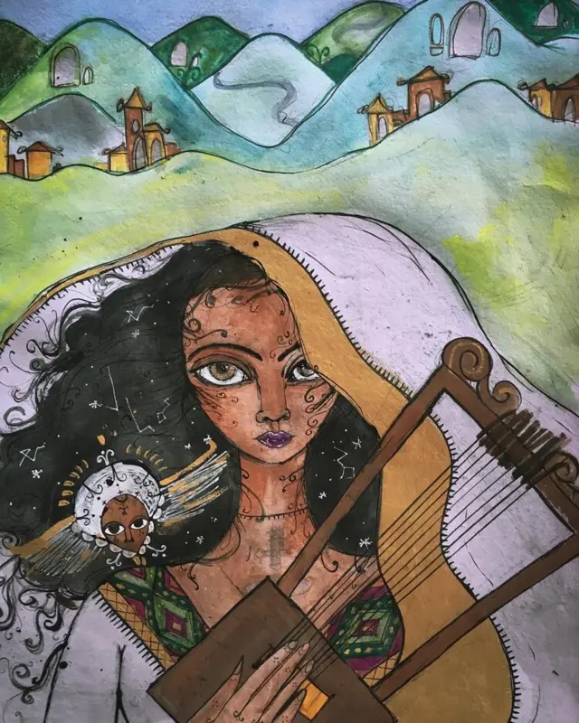 ስእሊ ክራር ዝሓዘት ሰበይቲ