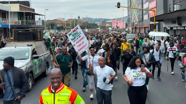 Protesters march against illegal migrants for South Africa