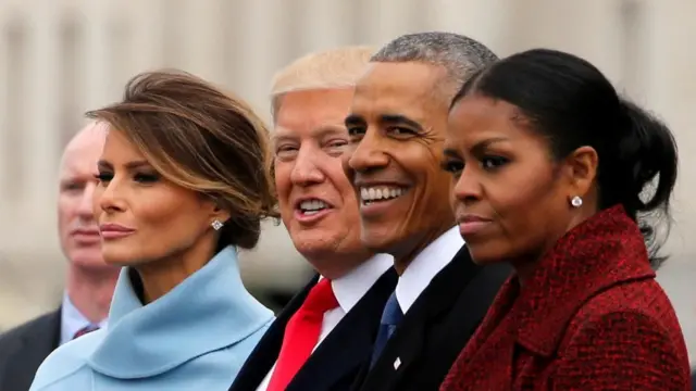 Melania Trump, Donald Trump, Barack Obama y Michelle Obama
