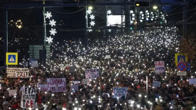 Aksi protes di Beograd