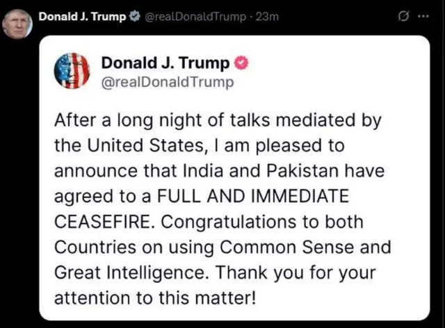 डोनाल्ड ट्रम्प यांनी केलेले ट्विट