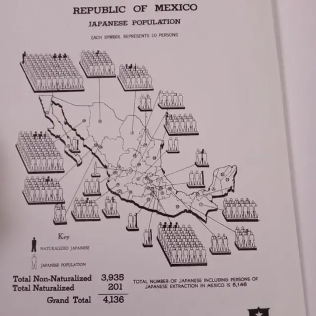 Mapa identificando japoneses no Méxicoonline jogo ao vivoinglês