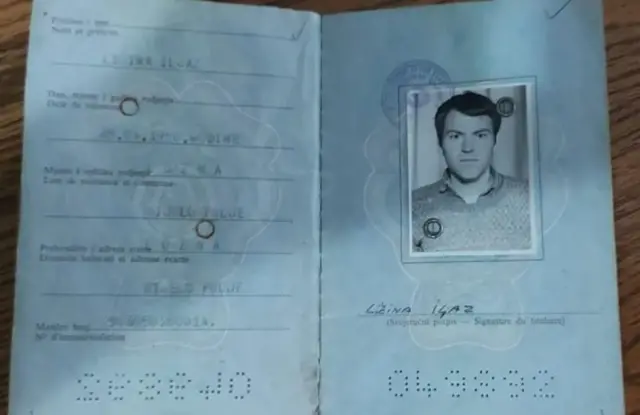 Једна од ретких фотографија Иљаза Личине је из пасоша