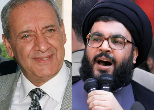 حسن نصرالله و نبیه بری