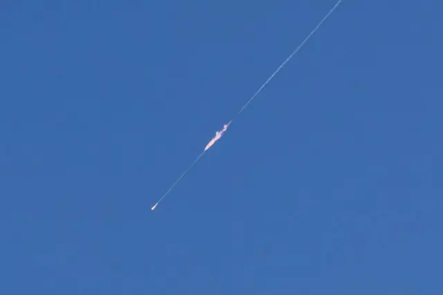 ইসরায়েলের আকাশে ইরানি ক্ষেপণাস্ত্র, ফাইল ছবি