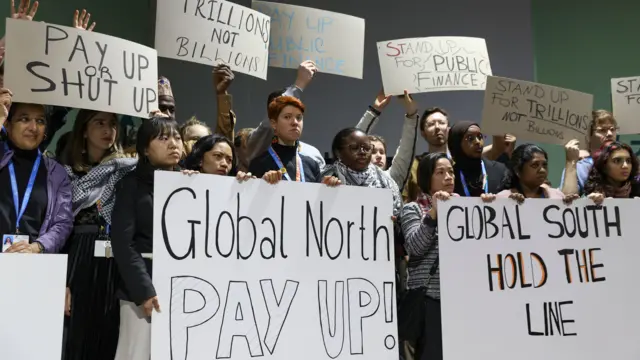 A handout picture made available by UN Climate Change shows climate activists attend a protest at the UN Climate Change Conference COP29 in Baku, Azerbaijan, 23 November 2024.
UN Climate Change Conference COP29, Baku, Azerbaijan - 23 Nov 2024