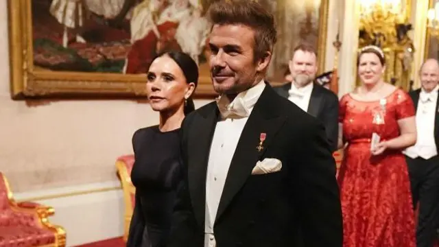 دیوید بکهام به همراه ویکتوریا بکهام