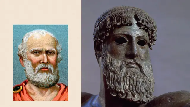 ਪਲੈਟੋ (ਖੱਬੇ) ਨੇ ਕਲਪਨਾ ਕੀਤੀ ਸੀ ਕਿ ਮਨੁੱਖ ਕਦੇ ਚਾਰ ਬਾਹਾਂ, ਚਾਰ ਲੱਤਾਂ ਅਤੇ ਦੋ ਚਿਹਰੇ ਵਾਲੇ ਸੰਪੂਰਨ ਜੀਵ ਸਨ। ਜਿਊਸ (ਸੱਜੇ) ਨੇ ਬਾਅਦ ਵਿੱਚ ਉਨ੍ਹਾਂ ਨੂੰ ਦੋ ਹਿੱਸਿਆਂ ਵਿੱਚ ਵੰਡ ਦਿੱਤਾ ਅਤੇ ਉਦੋਂ ਤੋਂ ਹਰ ਅੱਧਾ ਹਿੱਸਾ ਆਪਣੇ ਦੂਜੇ ਅੱਧੇ ਹਿੱਸੇ ਦੀ ਤਲਾਸ਼ ਕਰ ਰਿਹਾ ਹੈ।