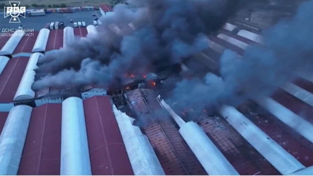 حمله روسیه به ایستگاه‌های غلات در بندر اودسا