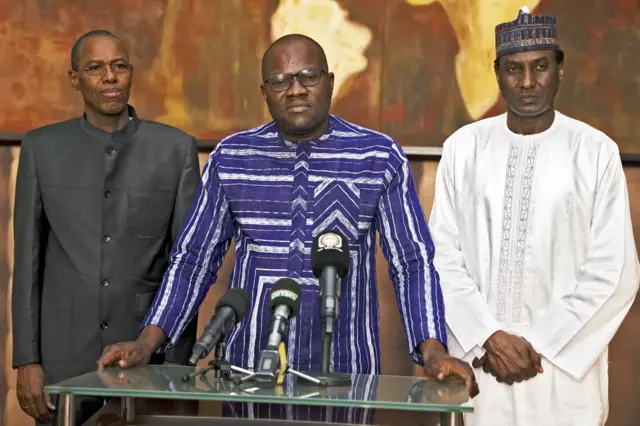 Les ministres de l'Economie et des Finances du Burkina Faso, Mali et du Niger.