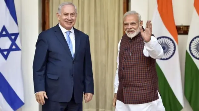 બેન્જામીન નેતન્યાહૂ અને નરેન્દ્ર મોદી 