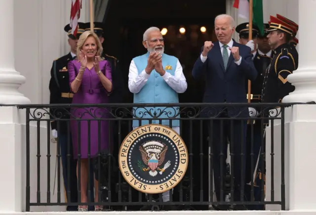 మోదీ, బైడెన్ దంపతులు