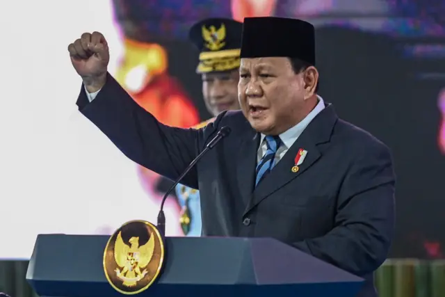 Presiden Prabowo Subianto pidato