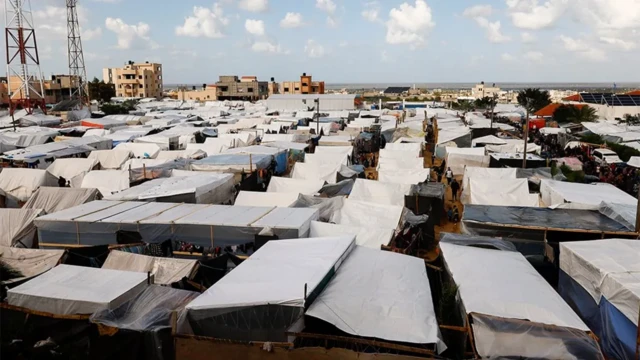 Lều trại ở Khan Yunis, phía nam Dải Gaza