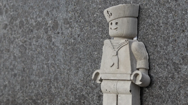 Concrete best sale lego man