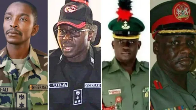Some officers of di Nigeria army wey don die for di anti-terrorism fight