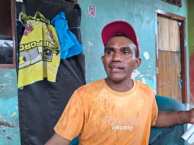 Kevin (22), warga yang menemukan jasad NJ (12) pertama kali