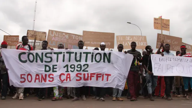 Togolese opposition supporters during a protest in Lomé in September 2017