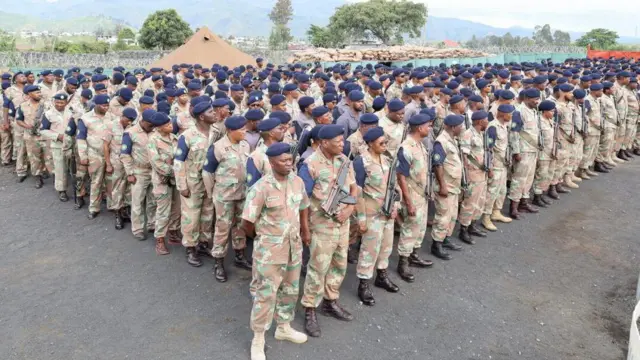 Mu mpera za 2023 Afurika y'Epfo yohereje ingabo zibarirwa mu bihumbi gufasha ingabo za leta ya DR Congo kurwanya umutwe wa M23