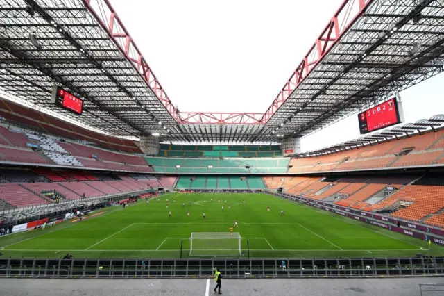 San Siro Stadyumunun görüntüsü