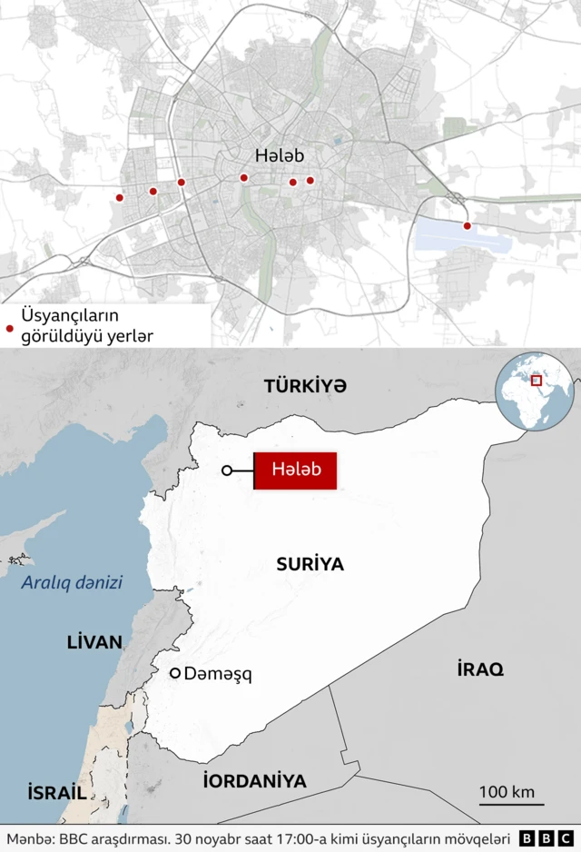 Suriyada üsyançıların irəliləməsi
