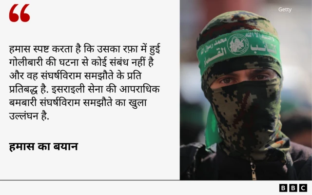 हमास का बयान
