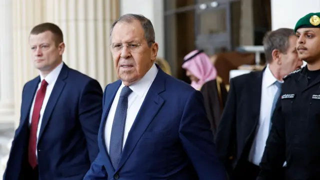 سرگئی لاوروف در ریاض برای مذاکره با مارکو روبیو