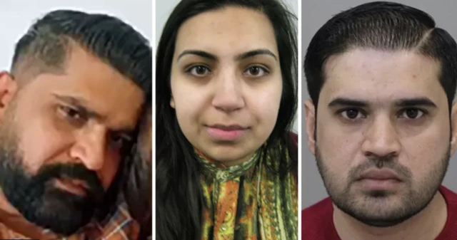 Sara'nın babası Urfan Sharif, partneri Beinash Batool ve kardeşi Faisal Malik