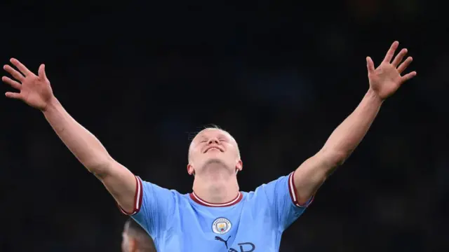 Erling Haaland'ın gol sevinci