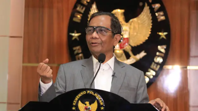 Menko Polhukam Mahfud MD menyampaikan pernyataan pers terkait kasus pembunuhan Brigadir J.