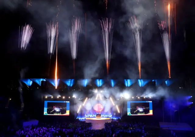 Parte de la ceremonia de clausura de los Juegos Panamericanos 2023.
