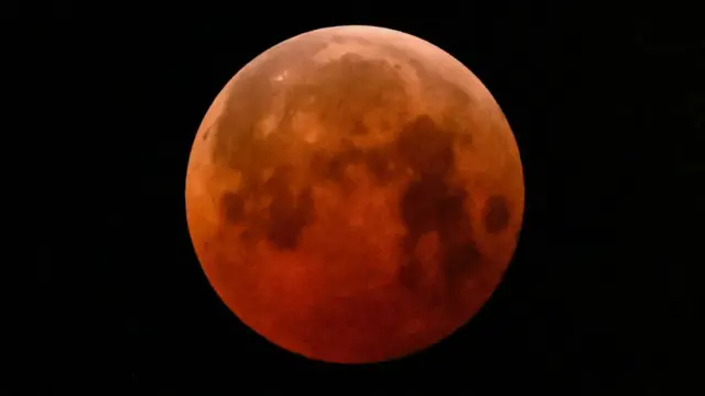 "Luna de sangre" en Ciudad de México.