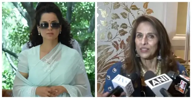 কঙ্গনা রানাওয়াত (বাঁয়ে), লেখিকা শোভা দে (ডানে)