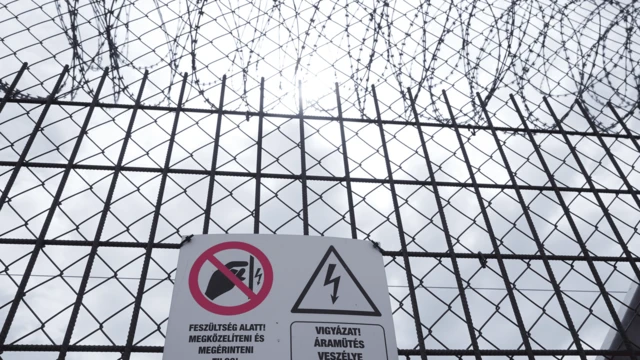 Valla fronteriza en Hungría