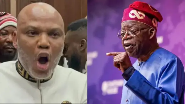 Nnamdi Kanu na Onyeisiala Naijiria Bola Tinubu