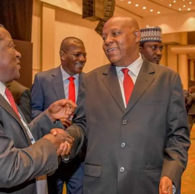 Na Kashim Shettima, vice presidential candidate of APC represent di presidential candidate for di event