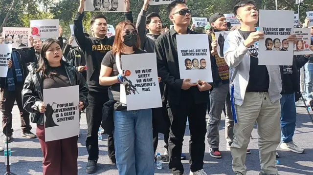 विरोध प्रदर्शन की एक तस्वीर 