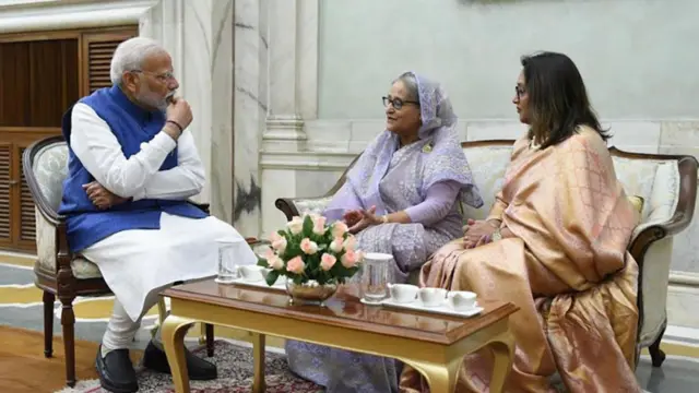 নরেন্দ্র মোদি, শেখ হাসিনা, সায়মা ওয়াজেদ পুতুল