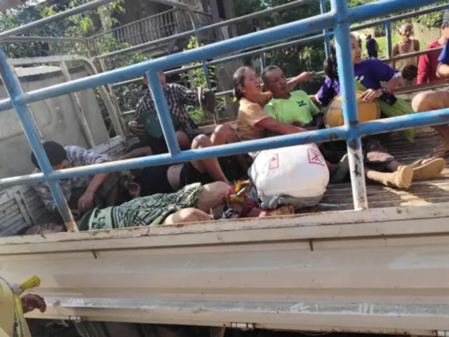 လေကြောင်းတိုက်ခိုက်ခံရလို့ သေဆုံးသူနဲ့  ဒဏ်ရာရသူတွေ