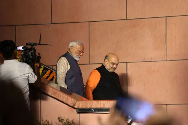 பிரதமர் மோதியும் உள்துறை அமைச்சர் அமித்ஷாவும்