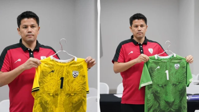 لباس دروازه‌بانهای تیم ملی فوتسال افغانستان به رنگ سبز و زرد 