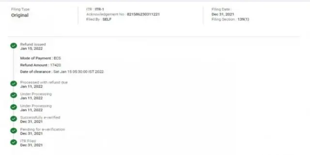 வருமான வரி ரீஃபண்ட்