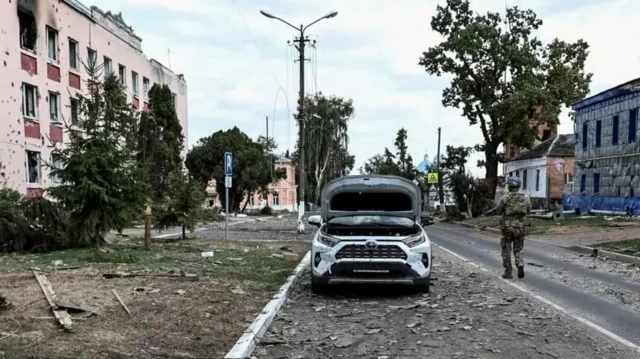 Украинский военный в Судже, август 2024