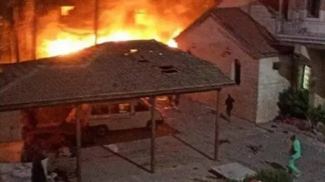 গাজায় হাসপাতালে হামলার ঘটনায় বিবিসির যাচাই করা ছবি