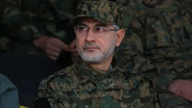 د حزب‌الله پوځي رسنیزو سرچینو کې د قومندان ابراهیم عقیل بې‌نېټې خپور شوی انځور 