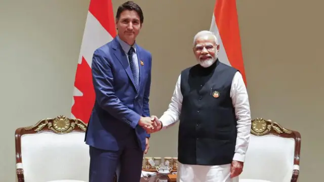 जस्टिन ट्रूडो के साथ प्रधानमंत्री नरेंद्र मोदी.