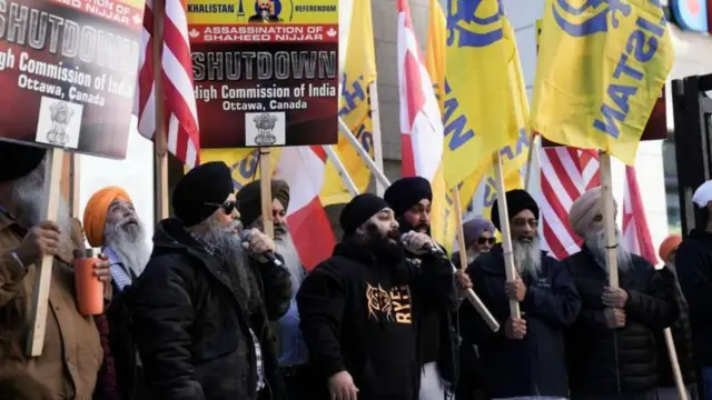 कॅनडात आंदोलन करणारे खलिस्तान समर्थक