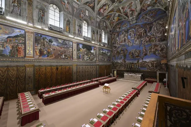 Kardinallerin yeni papayı seçmek için toplanacağı Sistine Şapeli