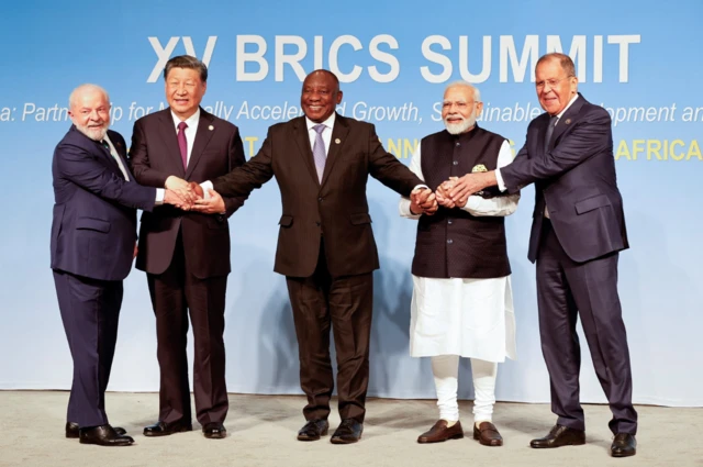 अगस्त 2023 में साउथ अफ्रीका में हुए ब्रिक्स सम्मेलन और सदस्य देशों के नेता
