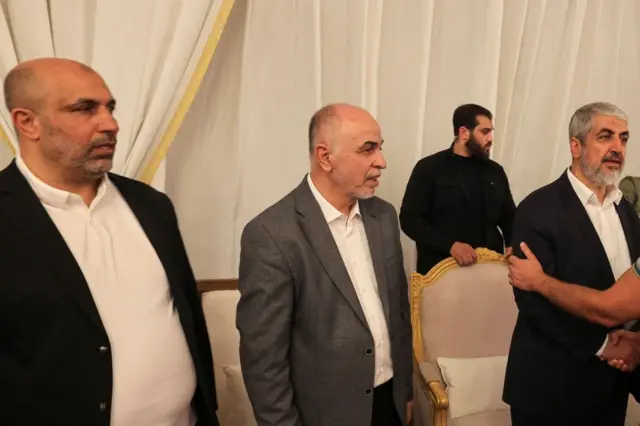 Zaher Cəbarin, Məhəmməd Dərviş və Xalid Məşəl. Həmas rəhbərliyi 